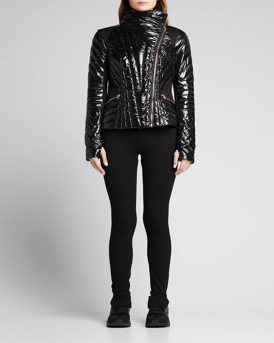 Motion Panel Shiny Puffer Jacket
